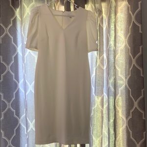 Calvin Klein Ruched White Dress Size 10